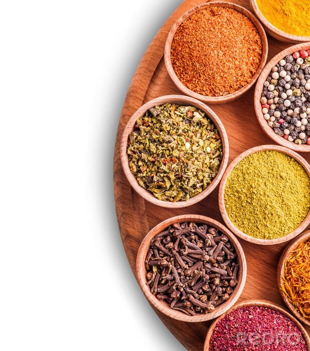 Poster Kruiden op een houten plankje