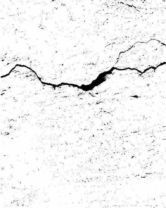 Poster Kunstwerk met een barst in de muur