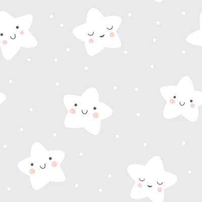 Lachende en slapende sterren in Scandinavische stijl