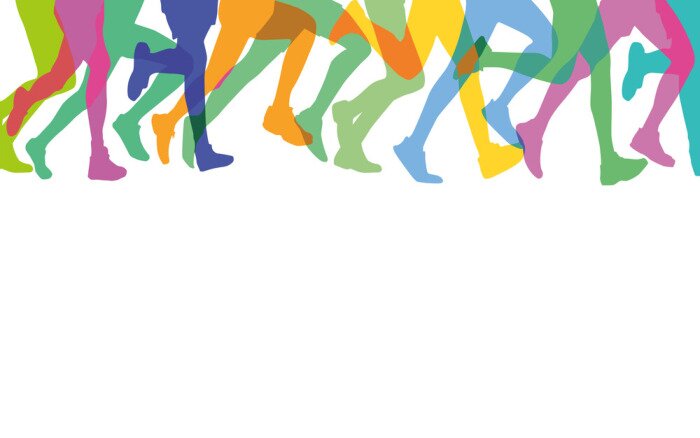 Poster Läufer in der Gruppe