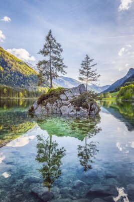 Posters Lake Hintersee in Nationalpark Berchtesgadener Land, Bavaria, Germany