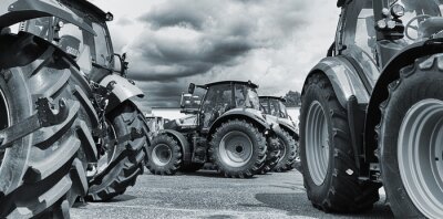 landbouwtractor line-ups, ploegen en machines