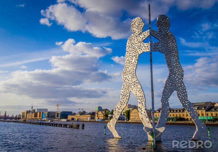 Poster Landschap van de rivier de Berlijn