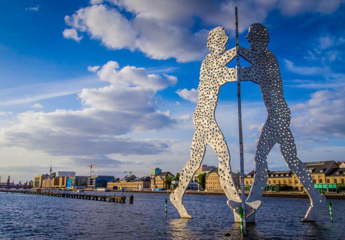 Poster Landschap van de rivier de Berlijn