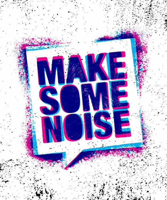 Poster Lawaai typografie