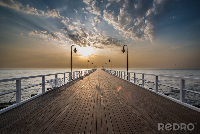 Poster Lege houten pier