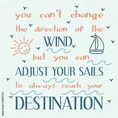 Poster Lettertype in nautische stijl