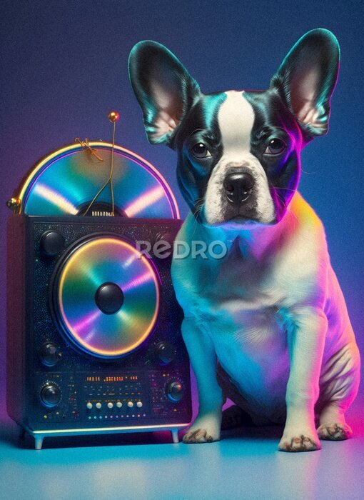 Poster Leuke hond DJ