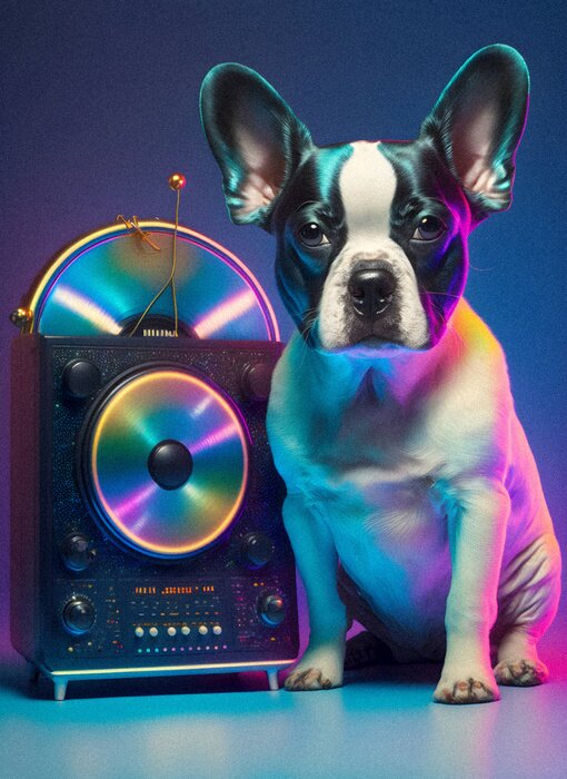 Poster Leuke hond DJ