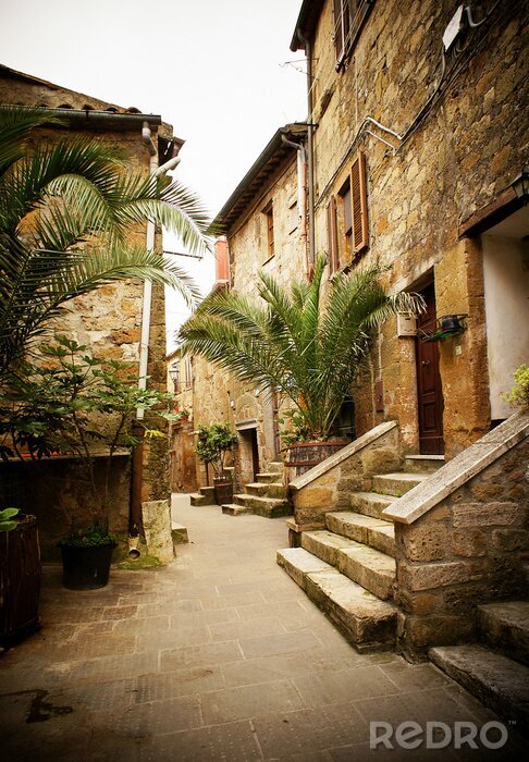 Poster leuke italiaanse straat