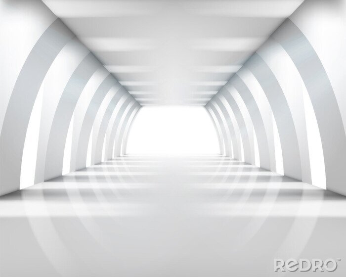 Poster Licht aan het eind van de witte tunnel