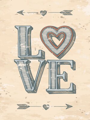 Poster Liefde inscriptie liefde