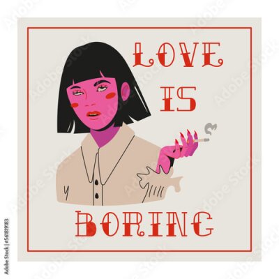 Poster Liefde is saai