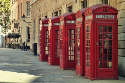 Poster Londen en traditionele telefooncellen