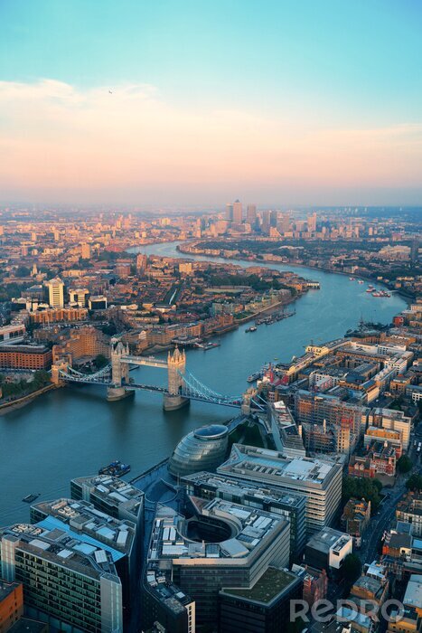 Poster Londen luchtfoto
