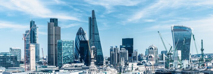 Poster Londen panorama met wolkenkrabbers