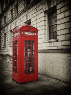 Poster Londen vintage telefooncel