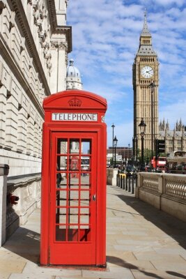 Poster Londense telefooncel en de Big Ben