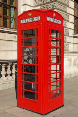 Poster Londense telefooncel overdag