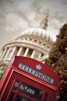 Poster London St Pauls telefooncel