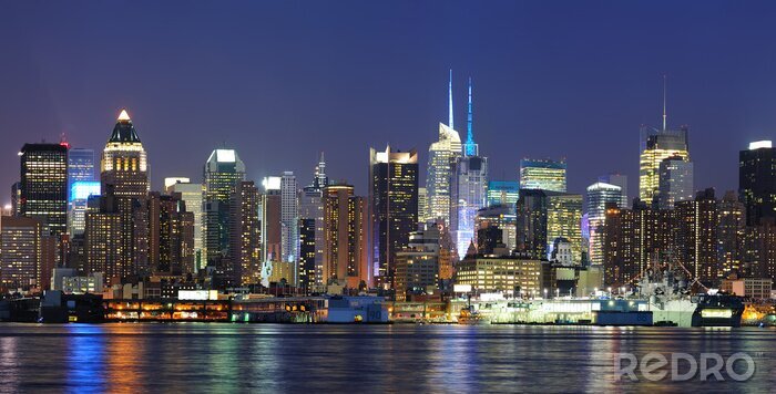 Poster Luchtfoto met zicht op New York City