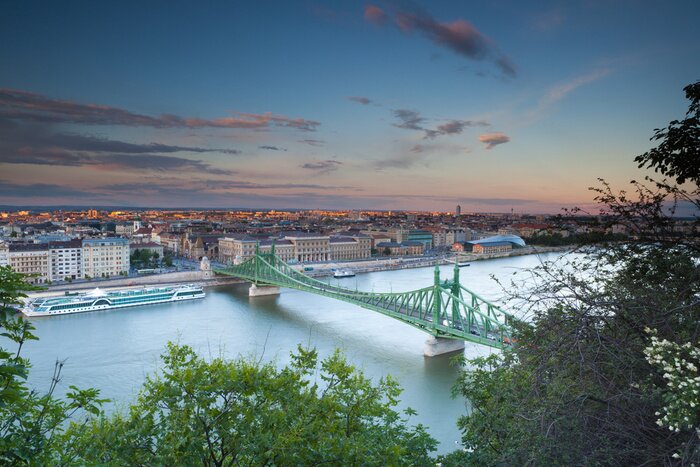 Poster Luchtfoto van de brug