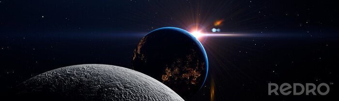 Poster Luna eclipse in space