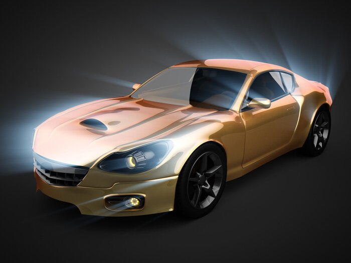 Poster luxe merkloze sportwagen