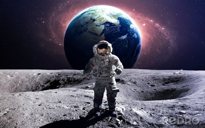 Poster Maanverkenning in de ruimte