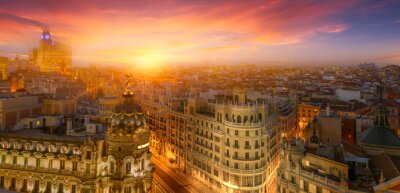 Poster Madrid, sunset