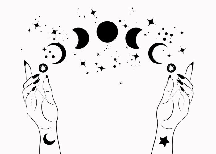 Poster Magie van de maanfasen