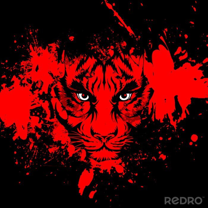 Poster Majestueuze rode tijger