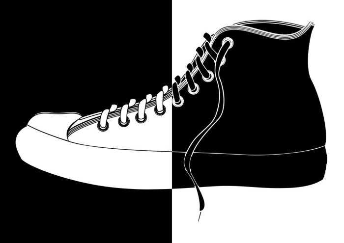 Poster Mand en noir et blanc en