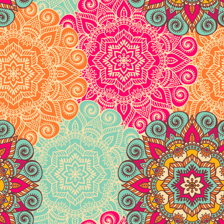 Poster Mandala's met een rijk versierd patroon.