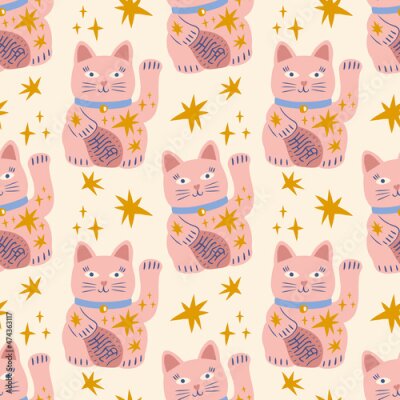 Behang Maneki Neko-talisman