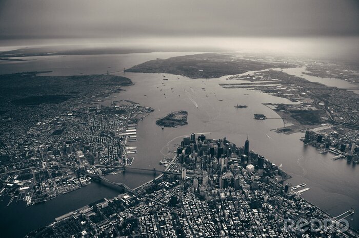 Poster Manhattan vanuit de lucht