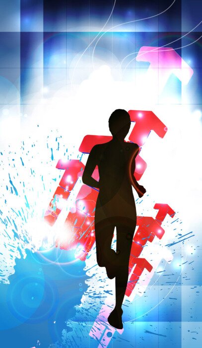 Poster Marathonloper. Vector