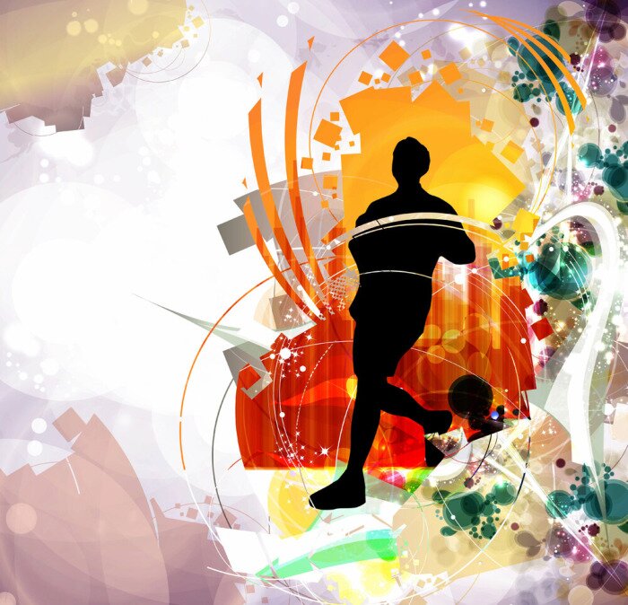 Poster Marathonloper. Vector