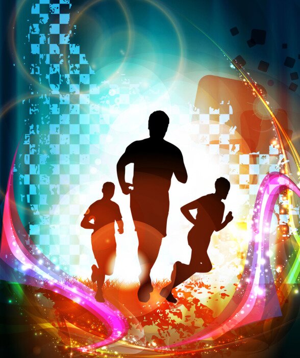 Poster Marathonlopers. Vector