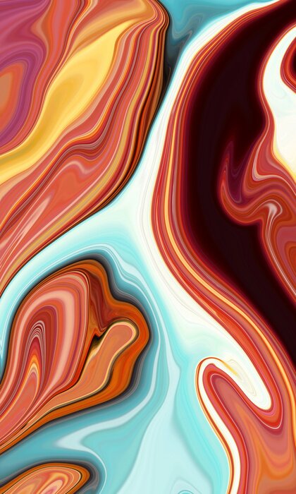 Poster Marble abstract acrylic background. full color marbling artwork texture. Marbled ripple pattern.	