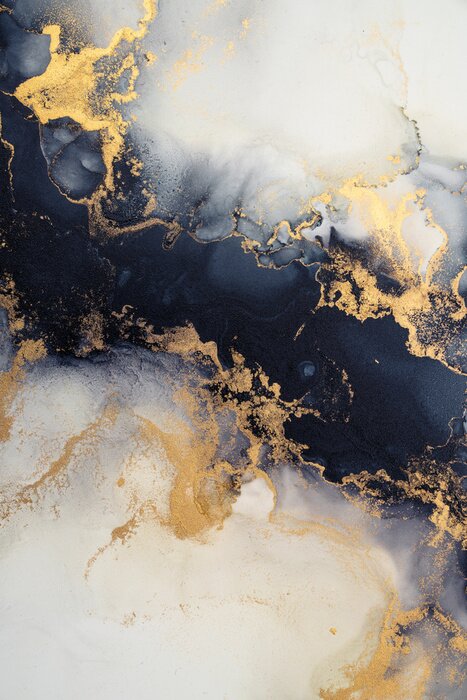 Poster Marmeren textuur in glam stijl