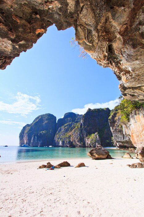 Poster Maya Bay op Phi Phi eiland in de provincie Krabi van Thailand