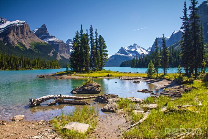 Poster Meer, natuur en bergen