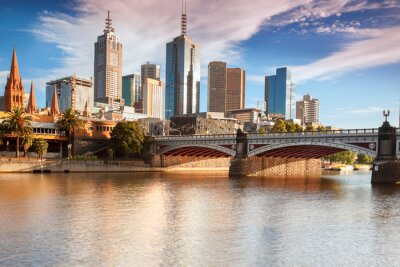 Poster Melbourne skyline van Southbank