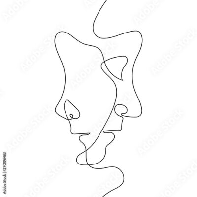 Poster Mensen man en vrouw