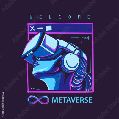 Poster Metaverse illustratie