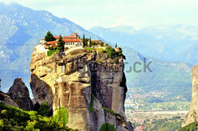 Poster Meteora kloosters ten noorden van Griekenland in regio Thessalië