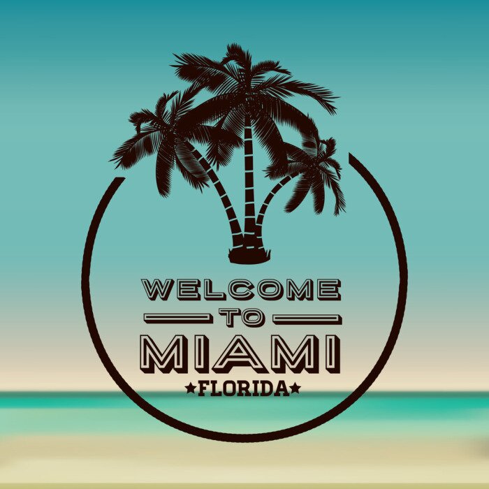 Poster Miami ontwerp