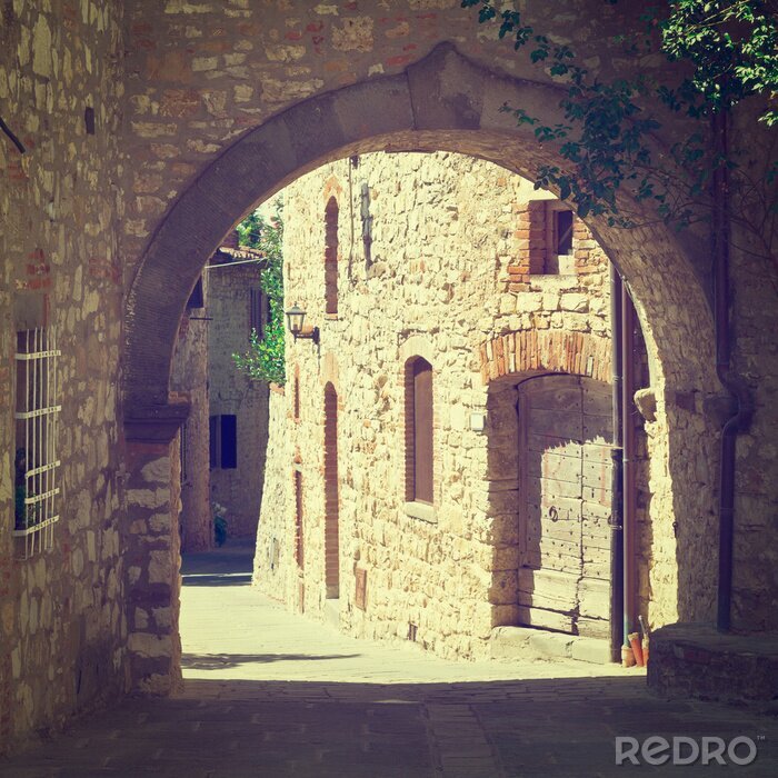 Poster Middeleeuwse muren in de zon