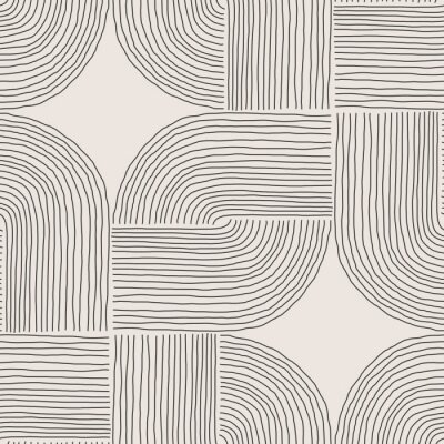 Behang Minimalistisch geometrisch design